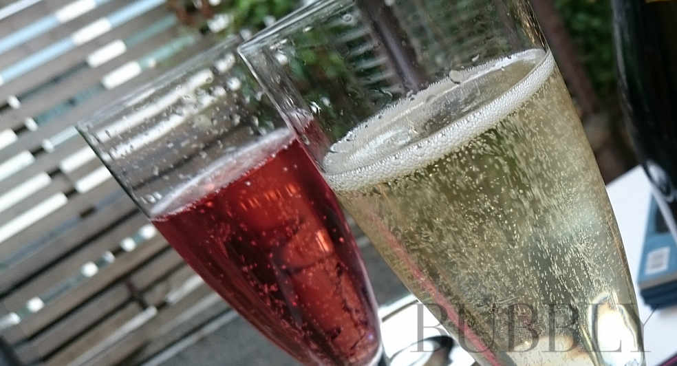 sparkling rose white flute