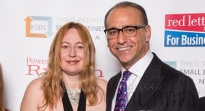 Glass of Bubbly and Theo Paphitis, ex BBC Dragons Den Star.