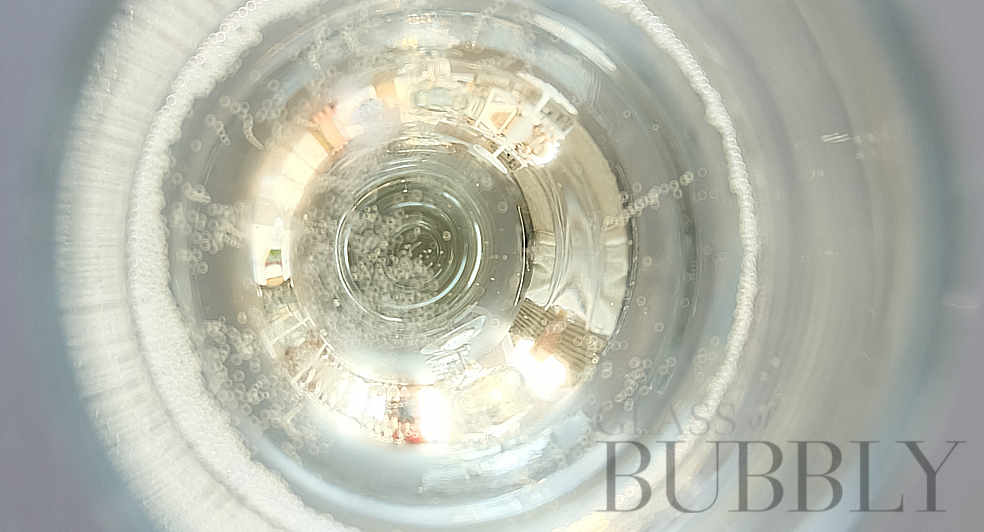 glass bubbly white bubbles