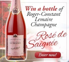 Win a Bottle of Rosé de Saignée RCL Champagne