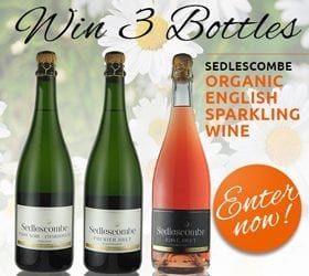 Win 3 Bottles of Sedlescombe Organic English Sparkling Wine