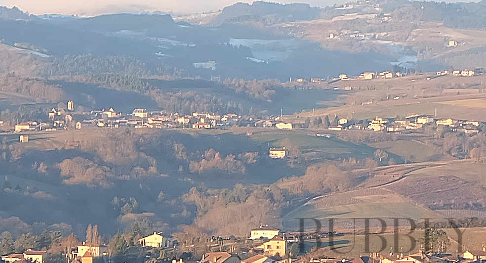 winter fields countryside vineyards france beaujolais