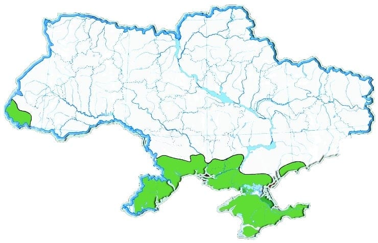 Winemaking map of Ukraine