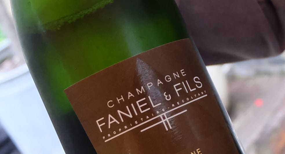 Champagne faniel et fils and glass