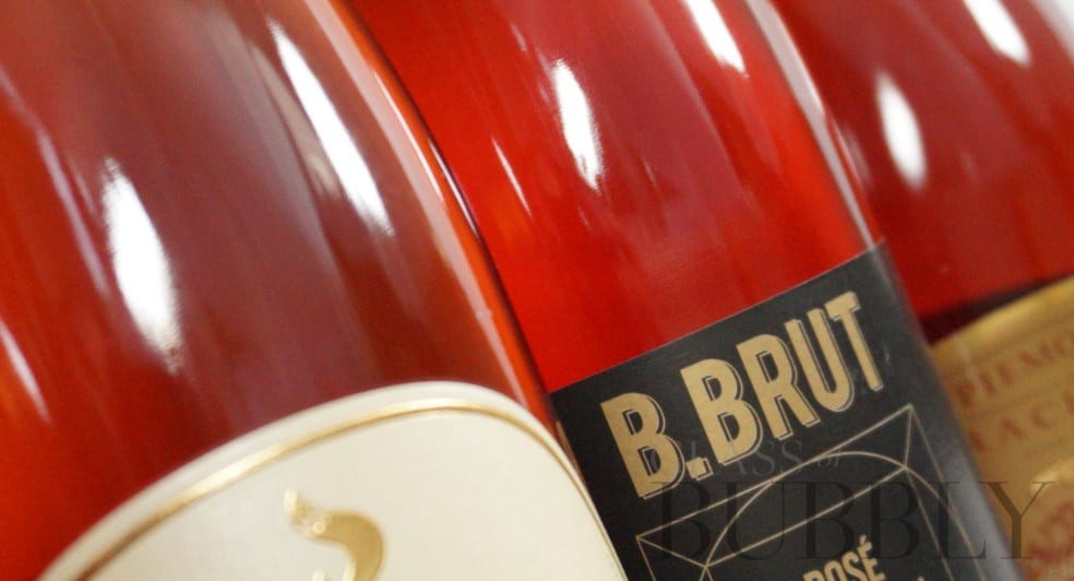 Darker shade sparkling rosé wines