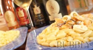 Pirani Prosecco Extra Dry and Pasta Agnesi dish