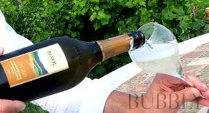 Pouring Prosecco from Cartizze