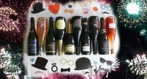 Fireworks sparkling wines glass of bubbly