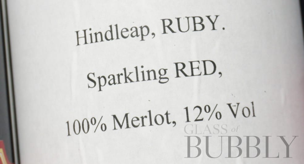 Hindleap Ruby sparkling wine red