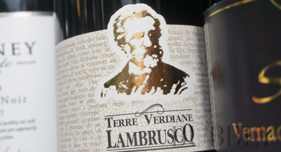 Terre Verdiane Lambrusco red sparkling frizzante