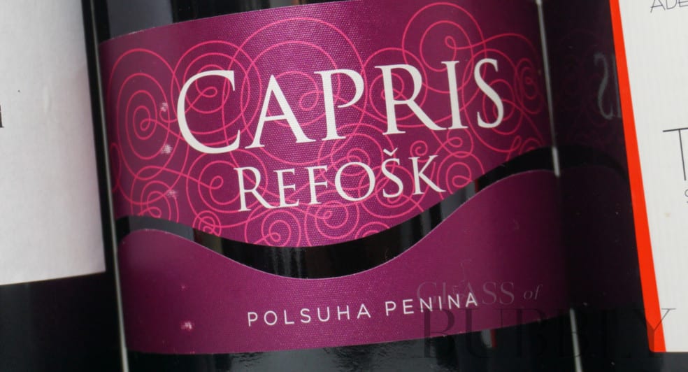 Vinakoper Capris Refosk red sparkling wine