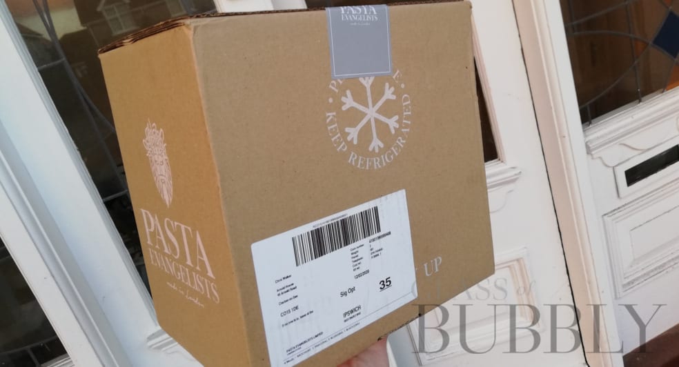 A delivery to your door from Pasta Evangelists