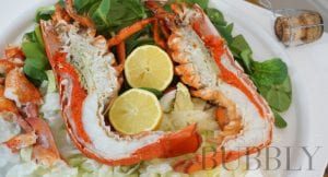 Lobster salad with a splash of lemon