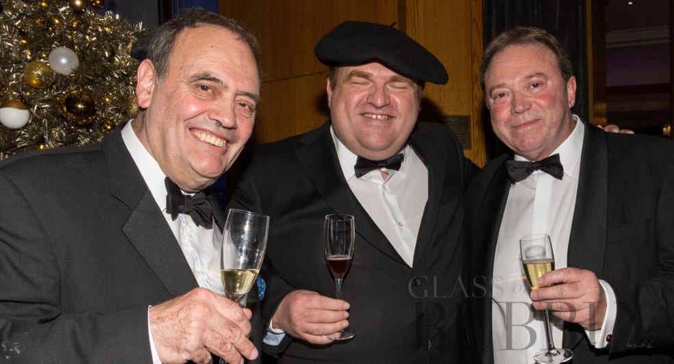 Michael Edwards, Philippe Brun and Claude Giraud at the 2017 Glass of Bubbly Awards