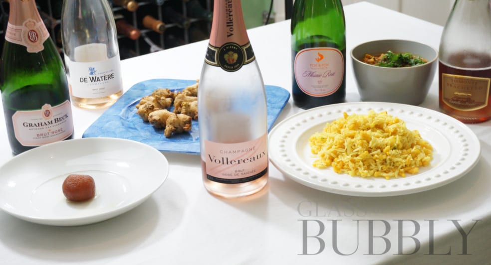Indian Cuisine and rosé sparkling wines