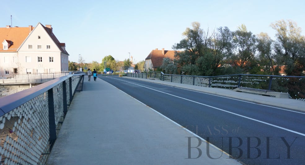 Bridge walk from Slovenia to Austria
