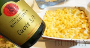 Champagne Roger Brun 33 paired with Macaroni Cheese (home made)