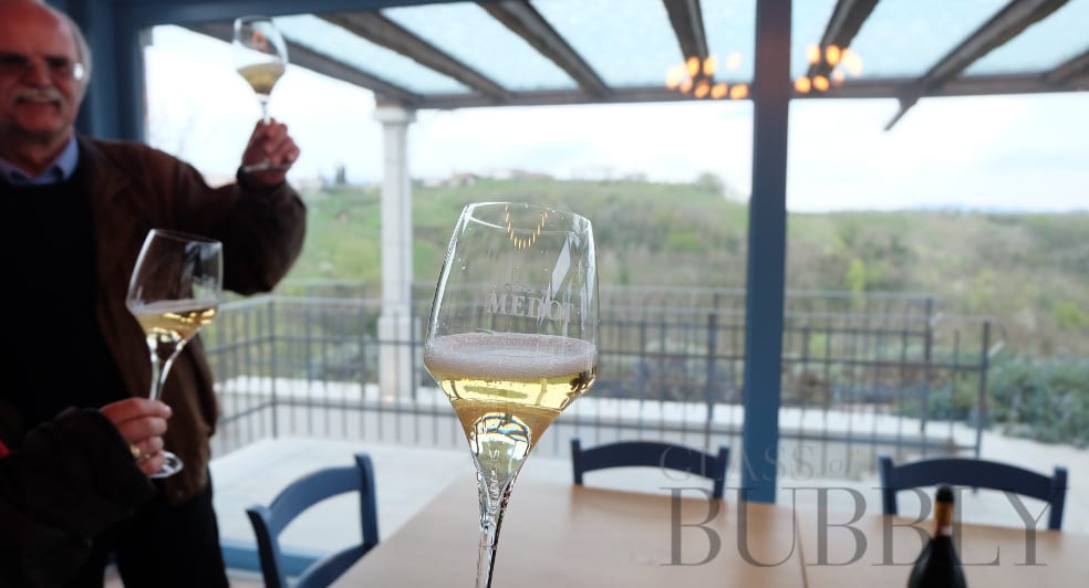 Medot - Tasting room with far reaching vineyard views