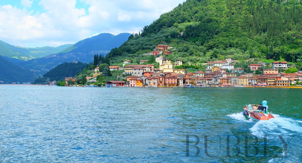 Lake Iseo on the edge of the Franciacorta Wine Region