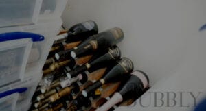 Champagne stored in dark understairs location with stable cool temperature