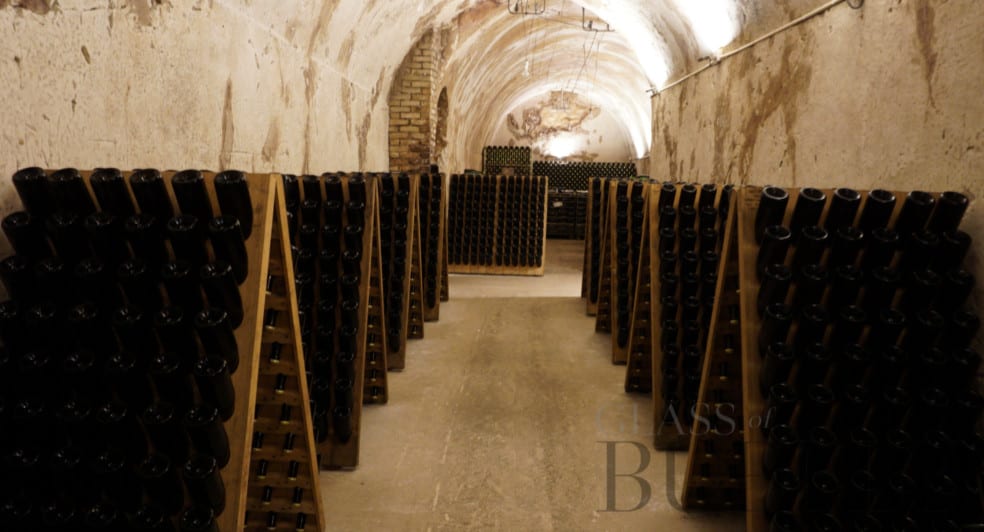 Champagne ageing in Chalk Cellars