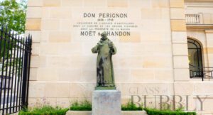 Dom Perignon statue