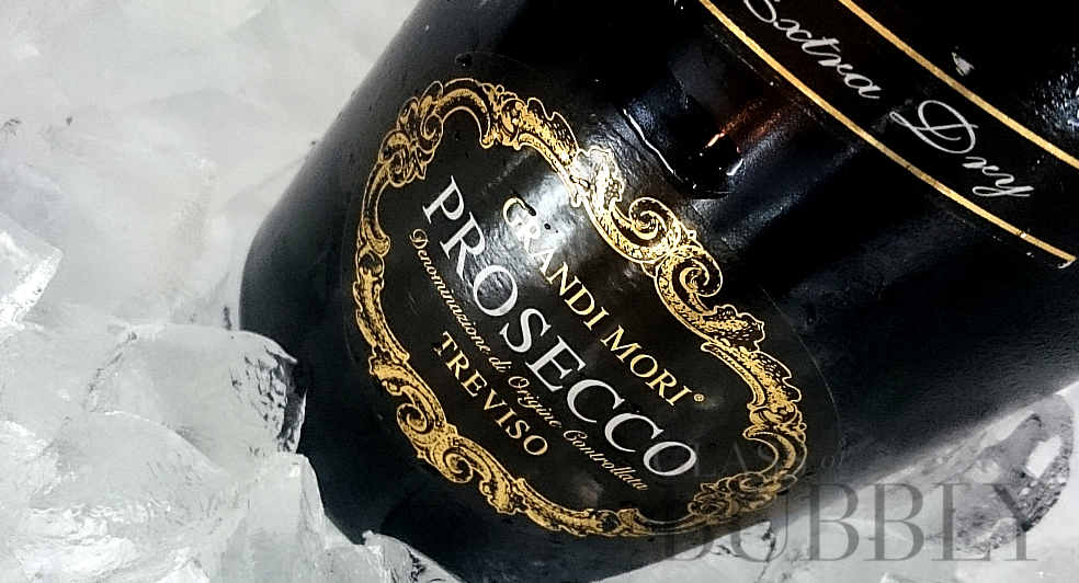 Aldi Prosecco on ice Grand Mori Treviso botle label