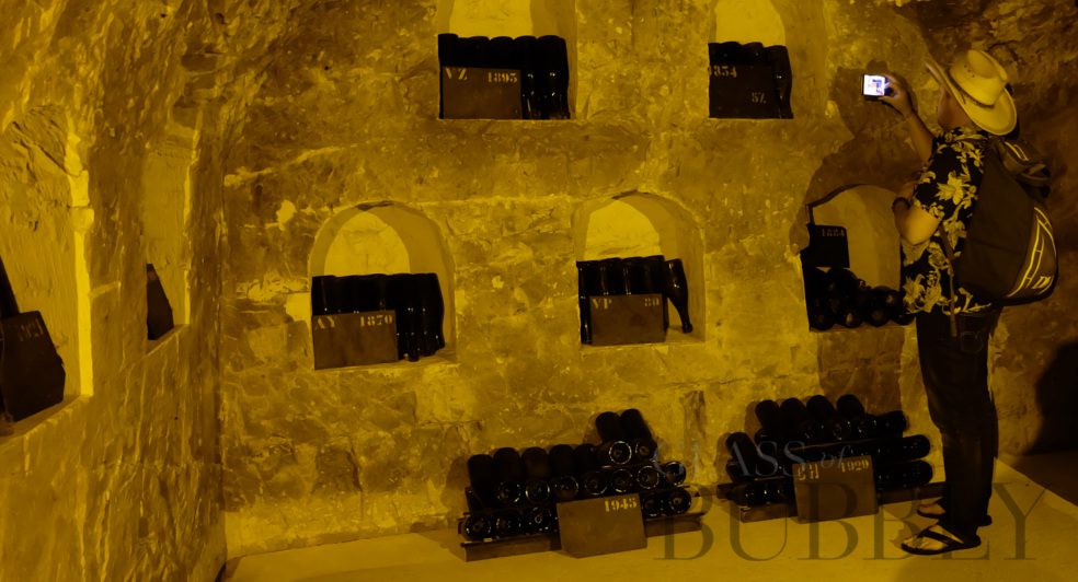 Vintage Champagne Labels under lock and key in Cellars