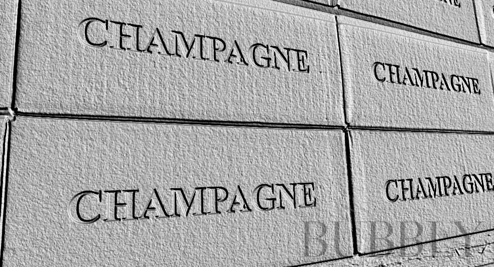 champagne sign word boxes