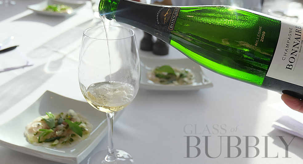 Champagne food dish Bonnaire pouring
