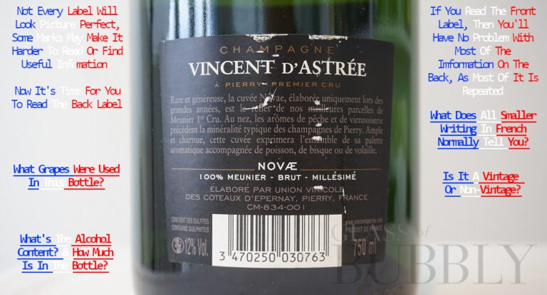 How To Read A Champagne Label – Glass Of Bubbly