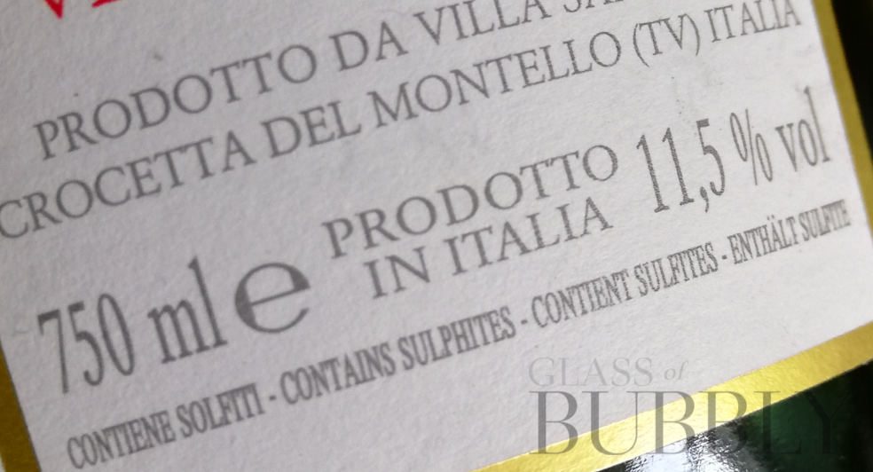 Wine labels will contain text of - Contains Sulphites