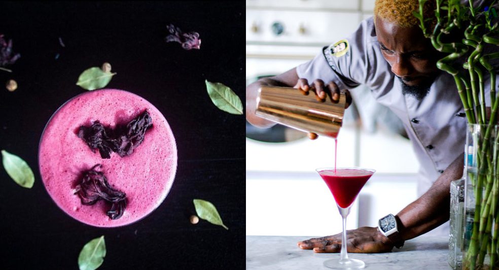 Bartender Made Cocktails The Red Bottom Glass Of Bubbly